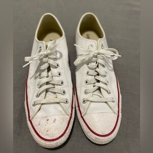 White leather converse chucks size 11.5